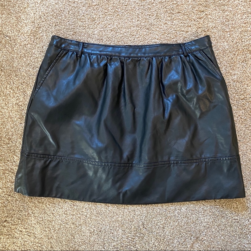 Black Faux Leather Mini Skirt by I🖤Ronson